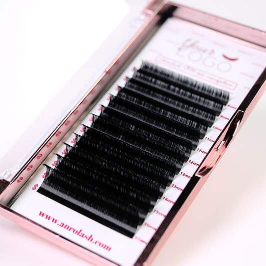 Factory Wholesale 12Rows Individual lashes 0.03 C/CC/D Velvet Eyelash Extensions